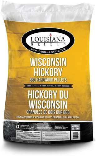 Louisiana Grills 55406 Natural BBQ Hardwood Pellets - Wisconsin Hickory Blend - 40 Lbs