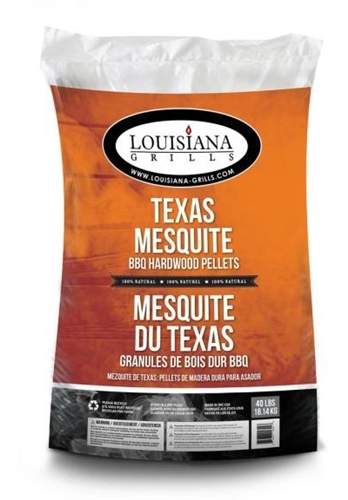 Louisiana Grills 55408 Natural BBQ Hardwood Pellets - Texas Mesquite Blend - 40 Lbs