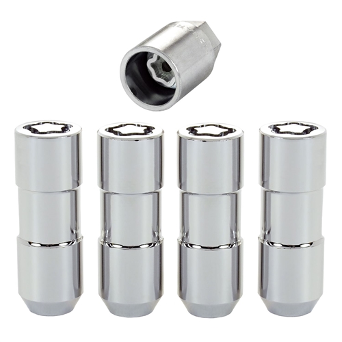 McGard 24134 Cone Seat Wheel Lug Nut Lock Set, 9/16-18 Thread, 2.50" Length, Set of 4