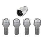 McGard 27216 Bolt Style Cone Seat Wheel Lock Set, M12 x 1.25 Thread, 47.1mm Length, Set of 4