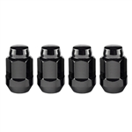 McGard 64029 Black Bulge Cone Seat Wheel Lug Nut Lock Set, 1/2-20 Thread, 1.45" Length, Set of 4