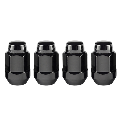 McGard 64029 Black Bulge Cone Seat Wheel Lug Nut Lock Set, 1/2-20 Thread, 1.45" Length, Set of 4