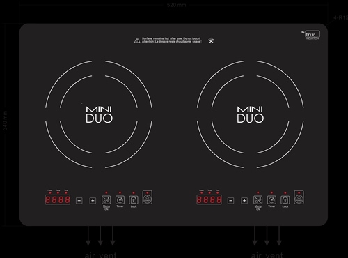 True Induction MD-2B Mini Duo Burner Induction Cooktop