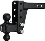 Bulletproof Hitches Medium Duty Adjustable 2-Ball Mount Trailer Hitch For 2" Receiver, 4" Drop/Rise, 10-14K