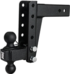 Bulletproof Hitches Medium Duty Adjustable 2-Ball Mount Trailer Hitch For 2.5" Receiver, 6" Drop/Rise, 10-14K