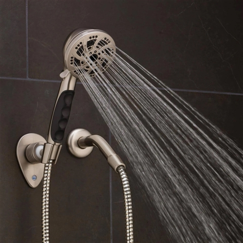 Shower Head, 10 High Pressure Rainfall Shower Head with 11 Adjustable  Extension Arm and 9 Settings Handheld Showerhead Combo with Holder,  Retractable 59 Hose, Flow Regulator, Chrome 