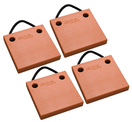 Bigfoot P121220-SO-4 RV Outrigger Pads - 12" x 12" x 2" - Safety Orange - 4 Pack