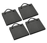 Bigfoot P181810-BK-4 RV Outrigger Pads - 18" x 18" x 1" - Black - 4 Pack