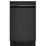 GE Profile RV 18" PDT145SGLBB ADA Compliant Stainless Steel Interior Dishwasher with Sanitize Cycle - Black