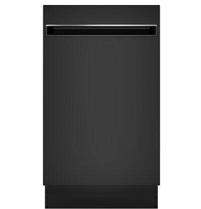 GE Profile RV 18" PDT145SGLBB ADA Compliant Stainless Steel Interior Dishwasher with Sanitize Cycle - Black