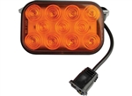 Peterson 850A-1P LED Rear Turn Signal Light - 5.30" x 3.44" Rectangular,  Amber