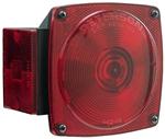 Peterson Combination Rear Light with License Light - 4.50" x 4.75" Red + White