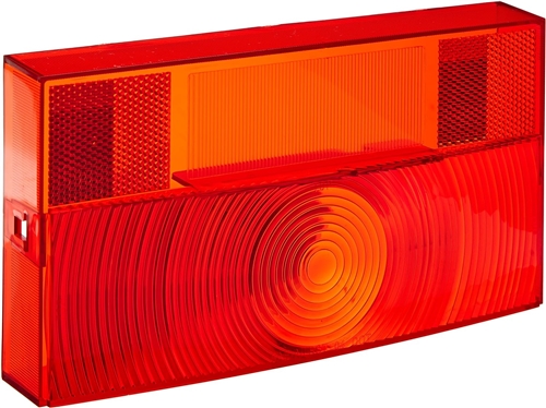 Peterson Replacement Stop/Turn/Tail Light Lens, 14" x 5", Red