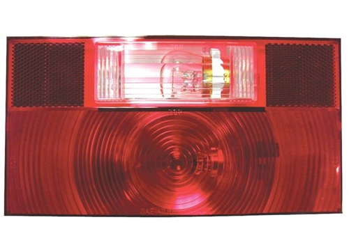 Peterson V25912 Incandescent Stop/Turn/Tail Back-Up Light  8.5625" x 4.625" - Red + White