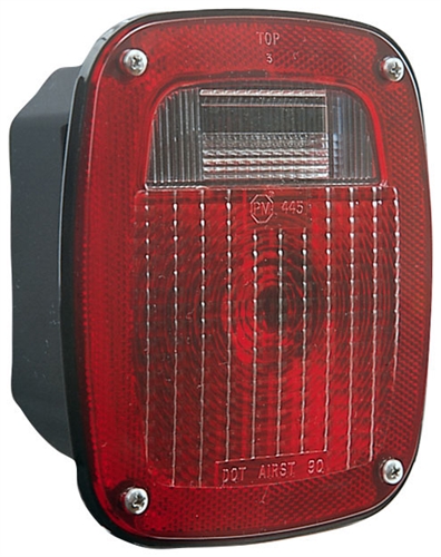 Peterson V445 Incandescent Thin Line, Universal, 3-Stud Combination Light 6.25" x 6.75"- Red/White