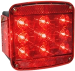 Peterson LED Stop/Turn/Tail & Side Marker Light 4.84" x 4.76" - Red