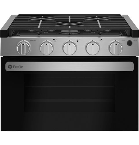 GE Profile 17" Drop-In RV Gas Range Oven, Stainless Steel/Black Matte