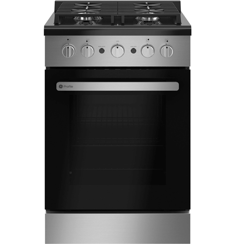 GE Profile 24" Free-Standing RV Gas Range Oven, Stainless Steel/Black Matte