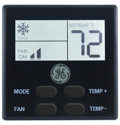 General Electric RARWT2B Single Zone RV Air Conditioner Wall Thermostat - Black