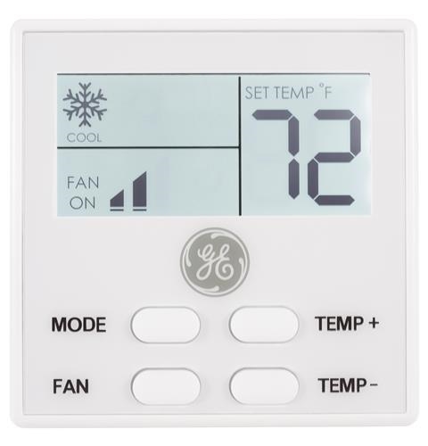 GE Appliances RARWT2W Single Zone RV Air Conditioner Wall Thermostat - White