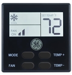 GE Appliances Single Zone RV Air Conditioner Wall Thermostat - Black