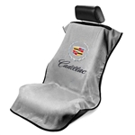 Seat Armour Seat Towel with Cadillac Logo- Gray