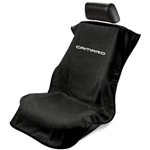 Seat Armour Towel with Camaro Logo - Black