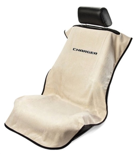 Seat Armour Seat Towel with Dodge Charger Logo -Tan