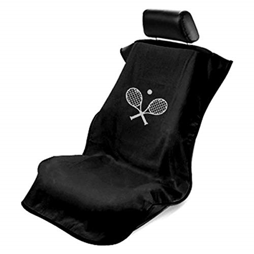 Seat Armour SA100TRCQB Tennis Racket Embroidered Car Seat Cover - Black