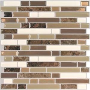 Smart Tiles SM1106G-04-QG Peel and Stick Mosaic Tile RV Backsplash - Bellagio Nola