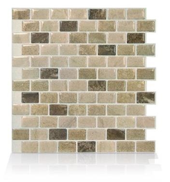 Smart Tiles SM1114G-04-QG Peel and Stick Mosaic Tile RV Backsplash - Ravenna Terra