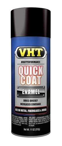 VHT SP504 Quick Coat Gloss Black Premium Enamel Paint, 11 Oz