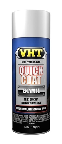 VHT SP509 Quick Coat Gloss White Premium Enamel Paint, 11 Oz