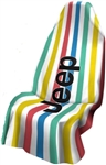 Seat Armour Towel 2 Go Jeep Cabana Stripe Multi Color Seat Cover