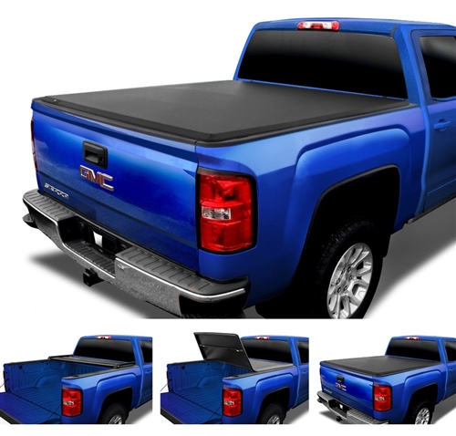 Tyger Auto TG-BC3C1006 T3 Soft Tri-Fold Truck Bed Tonneau Cover, 2014-18 Chevy Silverado/GMC Sierra 1500, 5' 8" Bed