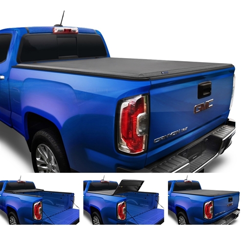 Tyger Auto TG-BC3C1040 T3 Soft Tri-Fold Truck Bed Tonneau Cover, 2015-21 Chevy Colorado/GMC Canyon, 6' 2" Bed