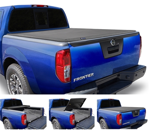 Tyger Auto TG-BC3N1028 T3 Soft Tri-Fold Truck Bed Tonneau Cover, 2005-21 Nissan Frontier/2009-12 Suzuki Equator, 5' Bed