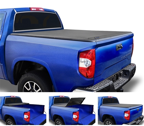 Tyger Auto TG-BC3T1033 T3 Soft Tri-Fold Truck Bed Tonneau Cover, 2007-2013 Toyota Tundra, 6.5' Bed