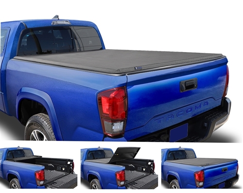 Tyger Auto TG-BC3T1630 T3 Soft Tri-Fold Truck Bed Tonneau Cover, 2019-21 Toyota Tacoma, 5' Bed