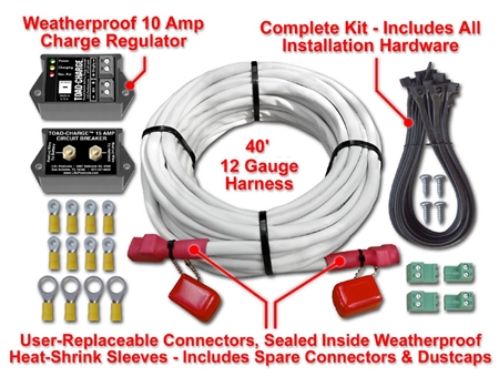 LSL Products TOAD-CHARGE-40 Dinghy Vehicle Battery Charger 40' Wire Harness