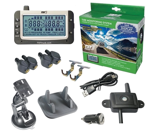 TST TST-507-FT-4 Flow Through Sensor Tire Pressure Monitoring System - Black & White - 4 Pack