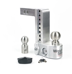 Weigh Safe Adjustable 2-Ball Trailer Hitch Mount with Built-In Scale - 2" Hitch - 8" Drop - 9" Rise