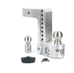 Weigh Safe Adjustable 2-Ball Trailer Hitch Mount with Built-In Scale - 2.5" Hitch - 8" Drop - 9" Rise